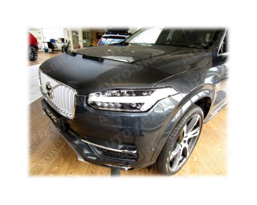 Kožený kryt/potah kapoty Volvo XC90 (2015+) - černý