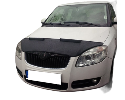 Škoda Fabia 2 / Škoda Roomster – kožený kryt/potah kapoty, vzhled carbon