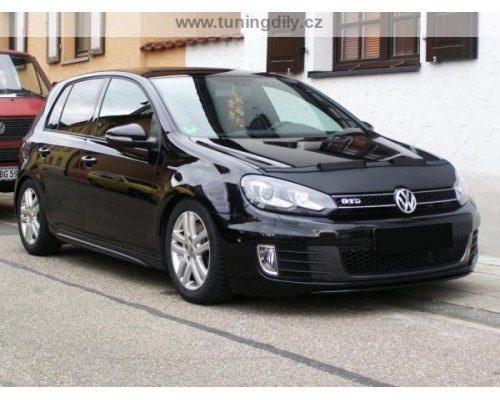 Volkswagen Golf 6, VI  - kožený kryt/potah kapoty, vzhled carbon