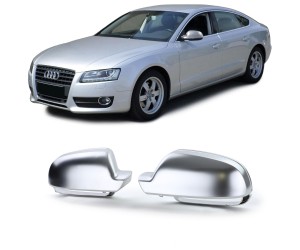 Plastové kryty zpětných zrcátek Audi A3 8P/A4 8K/A5 8T – matné (bez asistenta)