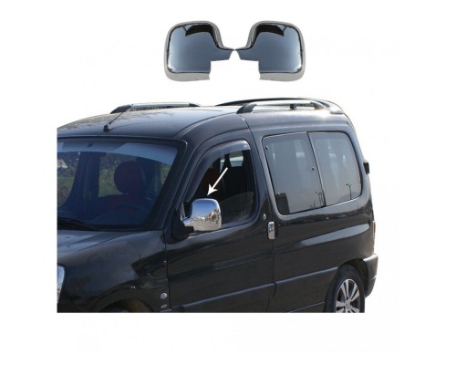 Chromové kryty zpětných zrcátek Peugeot Partner (1996-2008)