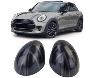 Kryty zrcátek Mini One/Cooper F54/F55/F56/F57 (2013-2018) - černo-šedé