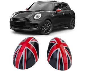 Kryty zrcátek Mini One/Cooper F54/F55/F56/F57 (2013-2018) - černo-červené