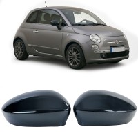 Kryty zrcátek Fiat 500 / Abarth (2007-2023) - černé lesklé