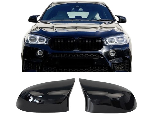 Kryty zrcátek BMW X5 F15/X6 F16/X3 F25/X4 F26 – černé, lesklé