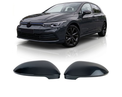 Kryty zrcátek Volkswagen Golf 8 - černé lesklé
