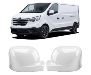 Kryty zrcátek Renault Traffic / Opel Vivaro / Fiat Talento - bílé lesklé