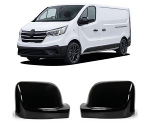 Kryty zrcátek Renault Traffic / Opel Vivaro / Fiat Talento - černé lesklé