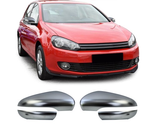Kryty zpětných zrcátek Volkswagen Golf 6 - stříbrné matné