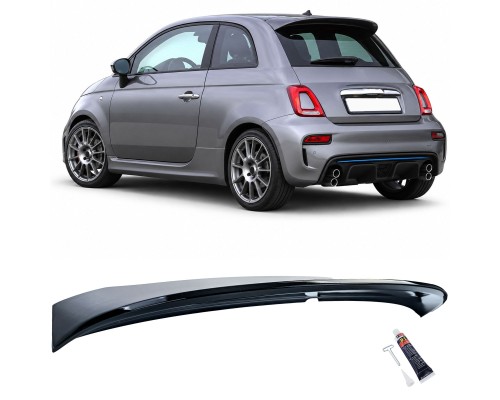 Zadní křídlo / spoiler Fiat 500 (2007-2024) - černé lesklé