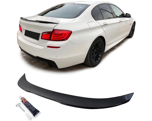 Zadní křídlo, spoiler BMW 5 F10 - černý lesklý (širší)