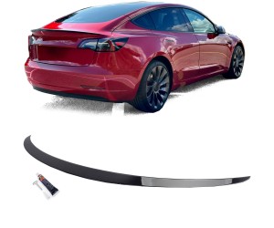 Zadní křídlo, spoiler Tesla 3 (2017+) - černý lesklý (užší)