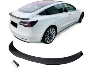 Zadní křídlo, spoiler Tesla 3 (2017+) - černý lesklý (širší)