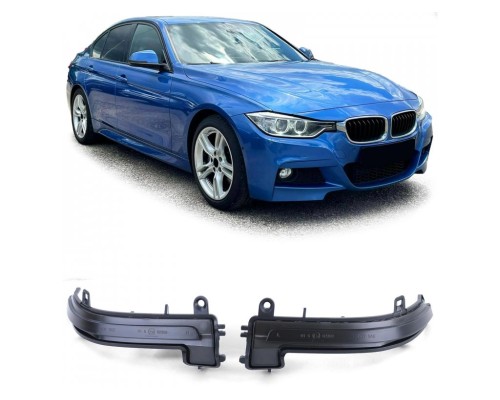 LED dynamické blinkry do zpětných zrcátek BMW 1/2/3/4/X1 - zatmavené