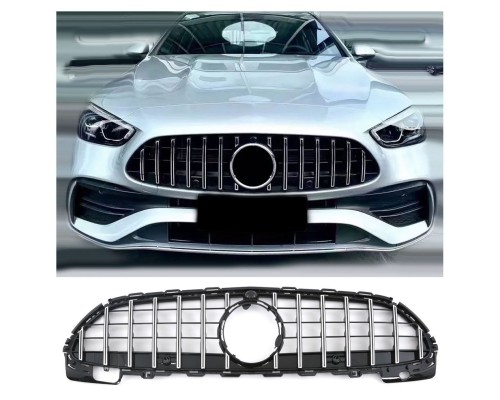 Maska Mercedes Benz C W206 – GT černá s chromem (AMG Line)