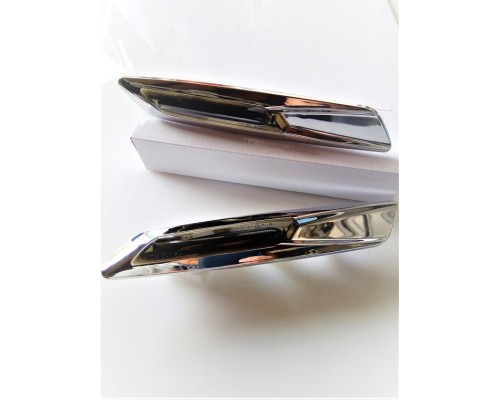 LED blinkry s chromovým rámečkem BMW E60/61  E90/91 + ostatní - zatmavené