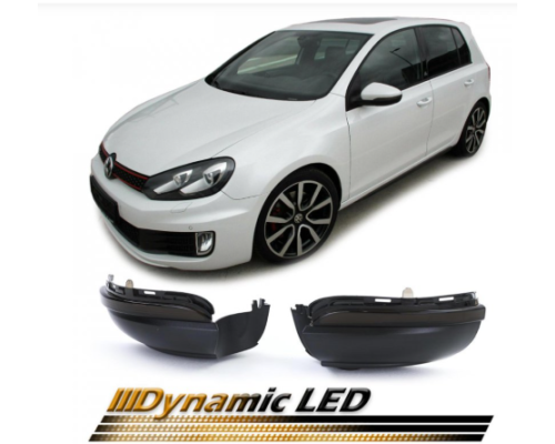 LED dynamické blinkry do zpětných zrcátek Volkswagen Golf 6 / Touran 1 - zatmavené