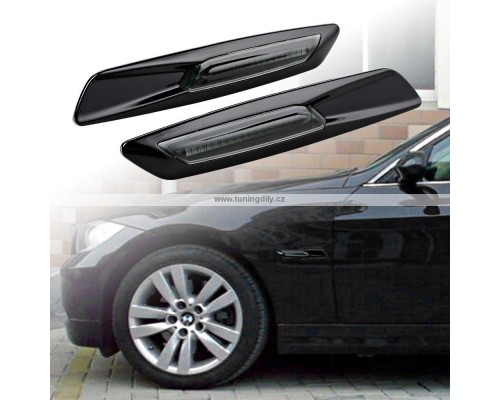 LED dynamické blinkry s rámečkem BMW E60/61, E90/91 + ostatní - zatmavené