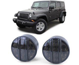 LED přední blinkry Jeep Wrangler JK (2007+) - zatmavené