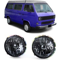 Přední kulatá světla Volkswagen Transporter T3 (1979-1992) zatmavená