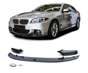 Přední spoiler BMW 5 F10/F11 (pro M nárazník) – černý lesklý