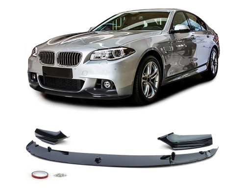 Přední spoiler BMW 5 F10/F11 (pro M nárazník) – černý lesklý
