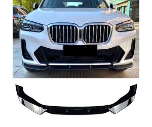 Přední spoiler/splitter BMW X3 G01 (2021+) s M-Sport paketem - černý lesklý