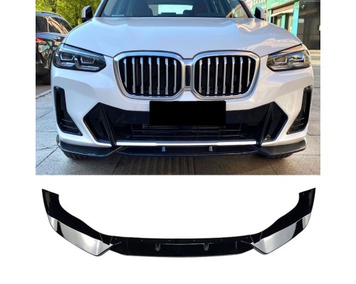 Přední spoiler/splitter BMW X3 G01 (2021+) s M-Sport paketem - černý lesklý