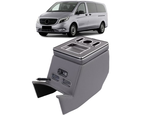 Středová konzole Mercedes Benz V W447 (V-class) s USB - šedá