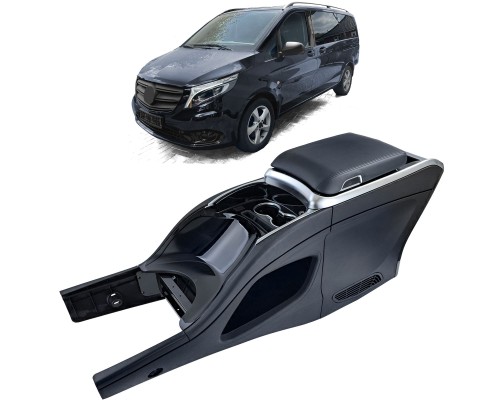 Středová konzole Mercedes Benz W447 V-Class (2014-2022) PREMIUM - černá s USB