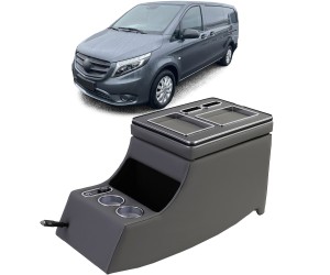 Středová konzole Mercedes Benz V W639/W447 (Vito/Viano) s USB - šedá
