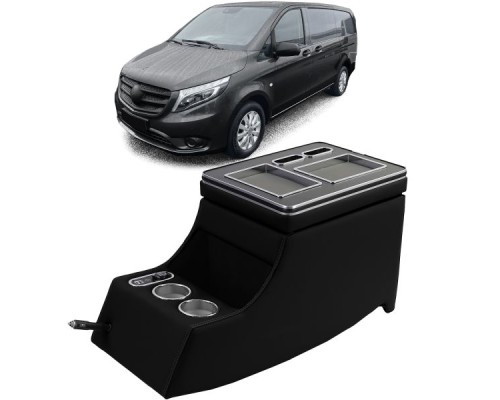 Středová konzole Mercedes Benz V W639/W447 (Vito/Viano) s USB - černá
