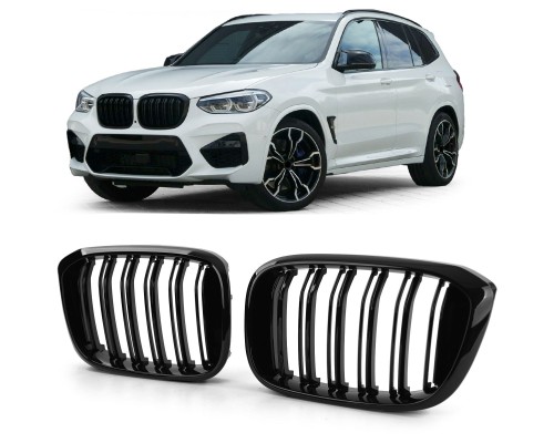 Maska BMW X3 G01 / X4 G02 (2017-2021) černá lesklá (double)