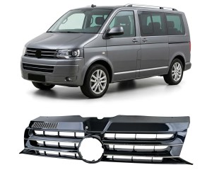 Maska Volkswagen Transporter T5 (2009-2015) - černá lesklá s chromem
