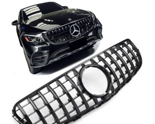 Maska Mercedes Benz GLC (2015-2019) Panamericana AMG GT vzhled – černá lesklá, s 360°