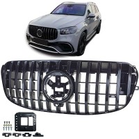 Maska Mercedes Benz GLS X167 (2023+) – GT Panamericana, černá  lesklá (facelift)