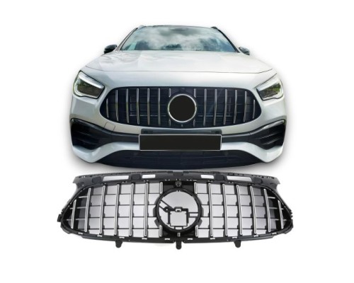 Maska Mercedes Benz GLA H247 (2020-2023) GT vzhled - černá s chromem (AMG line)