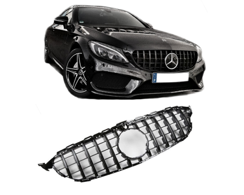 Maska Mercedes Benz C W205 (2014-2018) – GT vzhled, černá pro 360 ̊ kameru