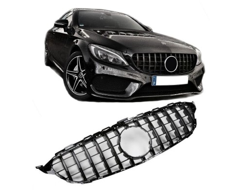 Maska Mercedes Benz C W205 (2014-2018) – GT vzhled, černá bez 360° kamery