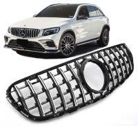 Maska Mercedes Benz GLC (2015-2019) Panamericana AMG GT vzhled – černá s chromem, bez 360°