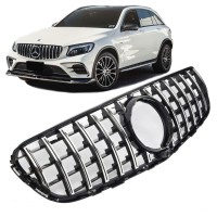 Maska Mercedes Benz GLC (2015-2019) Panamericana AMG GT vzhled – černá s chromem, s 360°