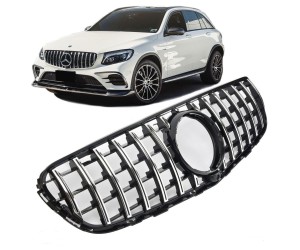Maska Mercedes Benz GLC (2015-2019) Panamericana AMG GT vzhled – černá s chromem, s 360°
