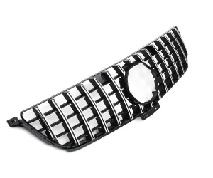 Maska Mercedes Benz ML W166 (2012-2015) Panamericana GT vzhled – černá s chromem, lesklá
