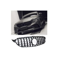 Maska Mercedes Benz C W205 (2018-2021) – GT vzhled, černá lesklá (bez kamery)