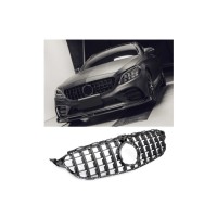 Maska Mercedes Benz C W205 (2018-2021) – GT vzhled, černá lesklá (s kamerou)