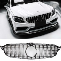 Maska Mercedes Benz C W205 (2014-2018) – GT vzhled, černá s chromem s kamerou