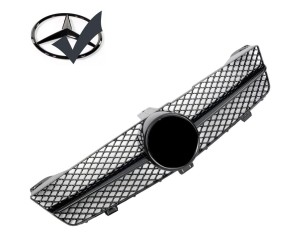 Maska Mercedes Benz CLS (W219) facelift - černá lesklá (černý znak)