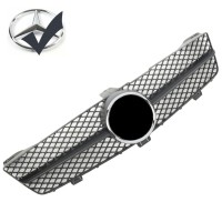 Maska Mercedes Benz CLS (W219) facelift - černá matná (chrom znak)