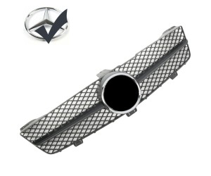 Maska Mercedes Benz CLS (W219) facelift - černá matná (chrom znak)