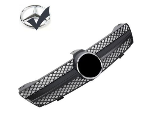 Maska Mercedes Benz CLS (W219) předfacelift - černá matná (chrom znak)